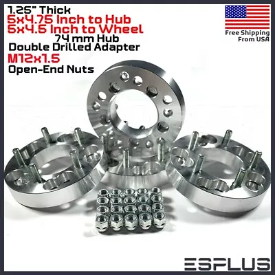 4pc 1.25  Wheel Adapter Conversion 5x4.75  Hub To 5x4.5  Wheel M12x1.5 Stud • $89.49