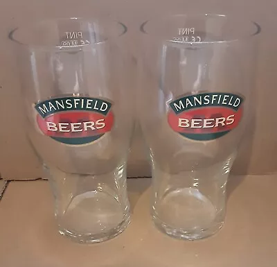 6 X Mansfield Brewery New Mansfield Beers Pint Glasses X 6 Homebar Mancave • £14.99