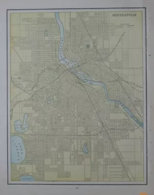 Original 1889 Streetcar Maps MINNEAPOLIS & ST. PAUL Minnesota State University • $14.99