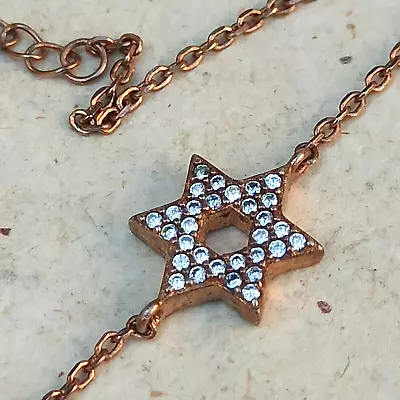 Dainty Star Of David Bracelet Rose Gold Plated Silver 925 Girl Teen Lady Gift • $23.20