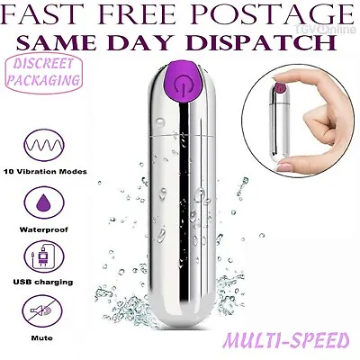 Multi Speed USB Rechargeable Bullet Vibrator Discreet Vibrating Massager Sex Toy • $39.85