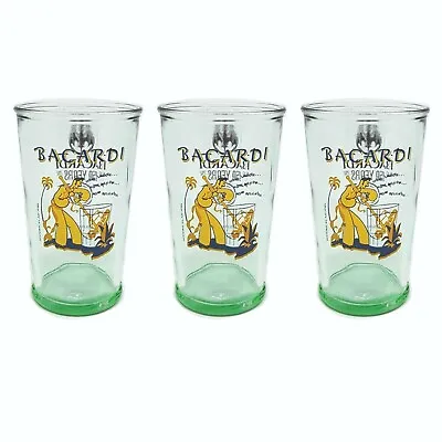 BACARDI RUM 2012 150th Anniversary 3 X Mojito Glasses BNWOB  Man Cave BRA BAR • $39.99