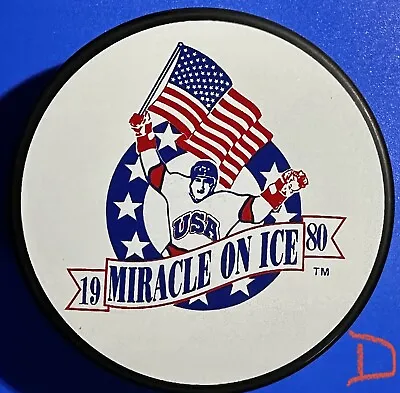 1980 Miracle On Ice Souvenir Puck Celebrating Team USA’s Victory Over Russia • $8.95