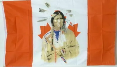 $9.88 • Buy 3x5 Canada Native American Flag Indian Canadian 100d Fabric