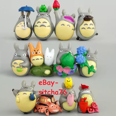 12PCS My Neighbor Totoro Studio Ghibli Cat Bus Figures Playset Cake Topper Set • $12.99