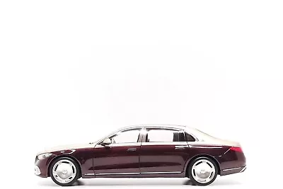 Norev 1:18 Mercedes-Benz Maybach S680 In Rubellite Red / Designo Kalahari Gold • $249.99