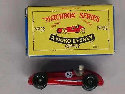 MATCHBOX NO. 52 Maserati Grand Prix Red Race Car 1993 MOKO LESNEY W/BOX • $14.95