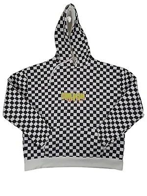 Childish TGF Hoodie Chequered Streetwear Pullover Hoody Black White Size Small • £48.99