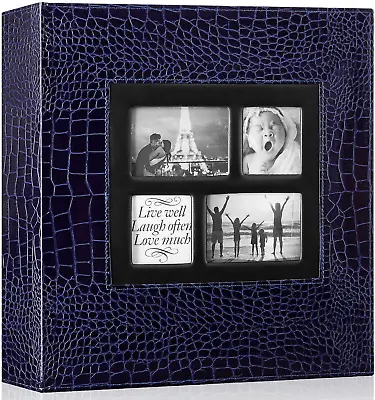 £19.99 • Buy Photo Album 600 Pockets 6X4 Photos Croco, Extra Large Size Leather Cover Slip In