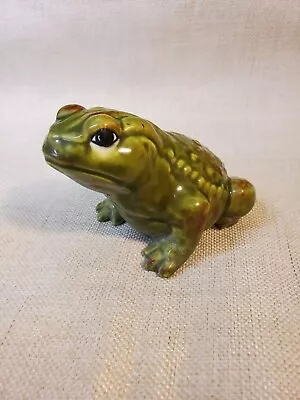 Vintage MidCentury Handpainted Glazed Ceramic Toad/Frog Garden Pot Or Home Decor • $15