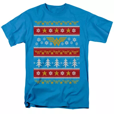 WONDER WOMAN CHRISTMAS SWEATER Licensed Adult Men's Graphic Tee Shirt SM-3XL • $26.95