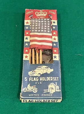 NOS Vintage 48 Star Flag Holder Accessory Topper In Original Box Motorcycle Car • $24.50
