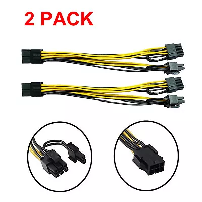 £4.99 • Buy 2X PCI-E GPU 6 Pin To Dual 8 (6+2) Pin PCI Express Power Adapter Splitter Cable