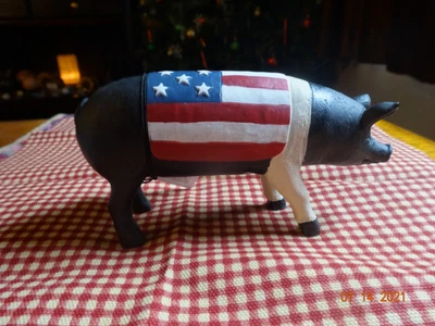 £15.60 • Buy New Blossom Bucket Americain Pig With Patriotic Blanket