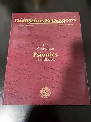 Vintage AD&D Complete Psionics Handbook Player Guide 2nd Ed - 1991 TSR 2117  • $18.99