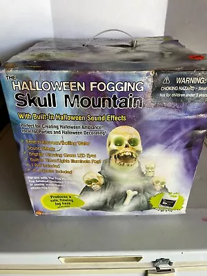 Rare Vintage Gemmy Skull Mountain Fog Machine Halloween Fogger Lights & Sounds • $63.75