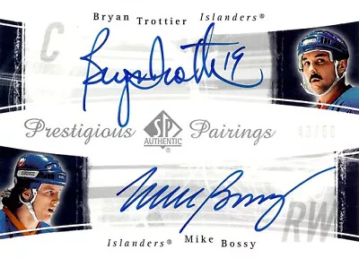 2005-06 Upper Deck SP Authentic Mike Bossy Bryan Trottier Dual Autograph • $29.99