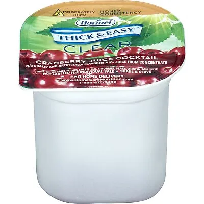 Thick & Easy Thickened Beverage Cranberry Juice 4 Oz. Cup 24 Ct • $25.75