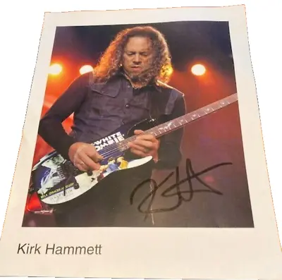 Kirk Hammett Signed Metallica 8x10 Photo Autographed. • $150