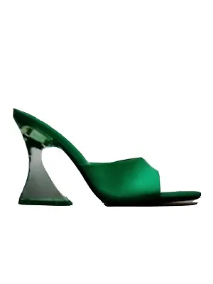 $85 • Buy ZARA High Heeled Green Sexy Evening Or Elegant Office Shoes