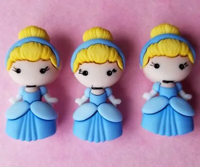 3 X CINDERELLA Disney Craft Buttons Princess Ball Gown Fairy Tale Dress It Up • £4.95