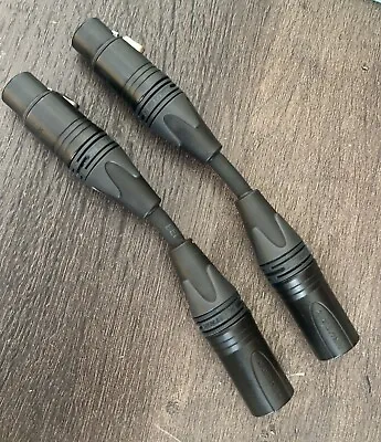 Neutrik XLR 2pin Hot To 3 Pin Hot Conversion Adapters (Pair)  XLR Male To Female • $79