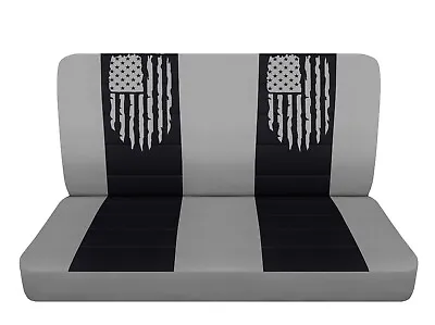 Truck Seat Covers Fits Ford F 100 1953-1978 The Flag On Grey Black Seat Covers • $89.99