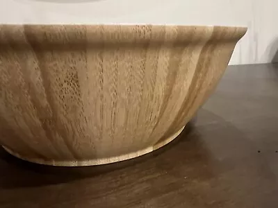 Bamboo Flared Serving Bowl - NEW - Large 12  Salad Fruit Bowl • $14