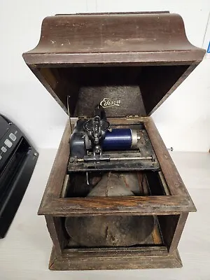 Edison Amberola 30 Antique Tabletop Oak Cylinder Wind-Up Phonograph - Working • $100