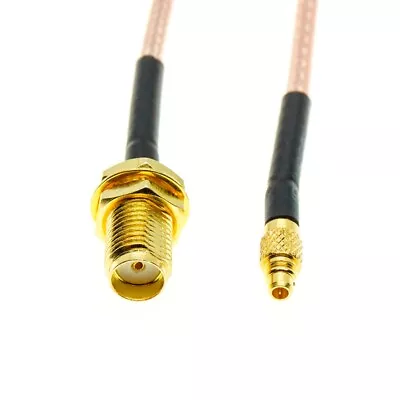 SMA Female Bulkhead To MMCX Male Plug Straight RF Connector Cable RG316 Pigtail • $2.96