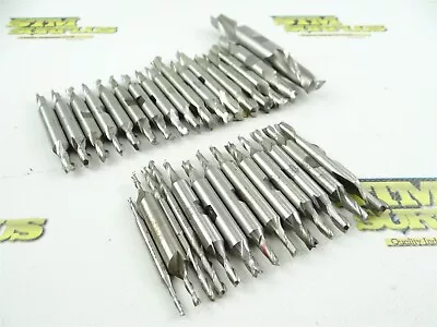 30 Assorted Hss Hsco 2 & 4 Flute Double End Mills 3/32  To M16 Dia • $9.95