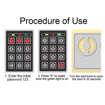 1 Pc Safe Box Small Fireproof Black Household Lockbox Numeric Password • $199.01