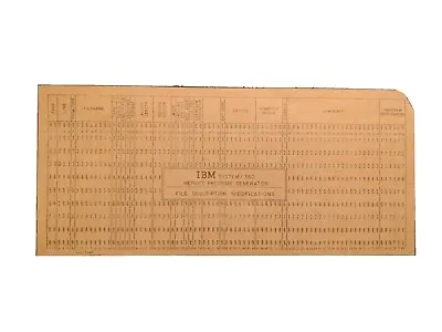 Vintage IBM Punch Cards System 360 Report Program Generator Lot Of 10 Brown • $15