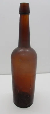 $11.69 • Buy Unmarked 3 Piece Mold Amber Glass Bottle