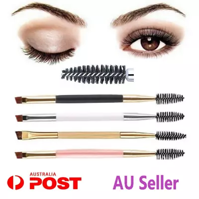 Eyebrow Brush Makeup Tools Dual-ended Duo Brow Eyeliner Angled Cut Spoolie Brush • $4.89