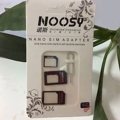 Noosy Nano SIM Card To Micro Standard Card Adapter IPhone5/4S/4 Other Phone EW2 • $2.99