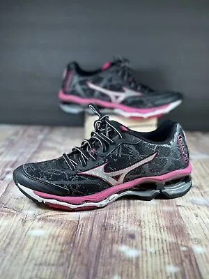 Mizuno Wave Creation 16 Black Silver Pink Running Shoes Women's 7.5 J1GD150103 • $36