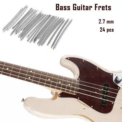 24 Pcs 2.7mm Guitar Medium Fretwire 14 Inch Radius For ST Strat Tele ESP Ibanez • $10.39