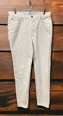 VTG EDWIN Japanese Denim 32x30 White Distressed Tapered LA Slim Jeans • $35