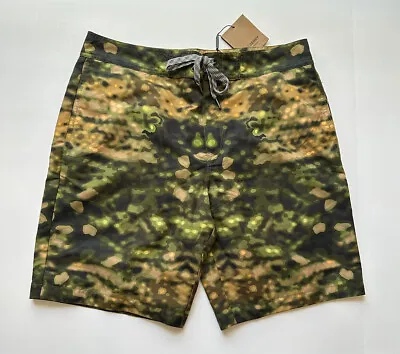 NWT $480 Burberry  Breton Men's Camo Dark Fern Green Swim Shorts 2XL 8042583 • $206.99