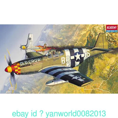 Academy 12464 1/72 P-51B Mustang Fighter Aircraft (Plastic Model) • $27.97