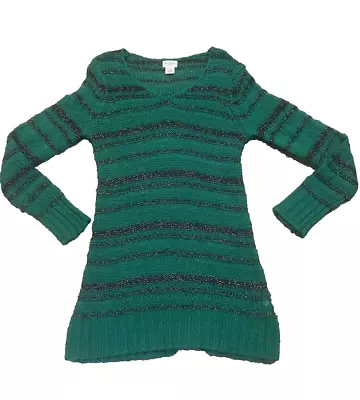 Motherhood Maternity Striped Green Black Sweater - Size Medium • $9.99