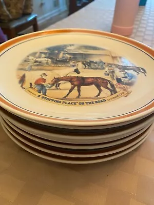 Vintage Currier And Ives Collectors Dinner Plates 10in (Lot Of 8) • $35