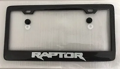 $40 • Buy Real Carbon Fiber Ford F150 F-150 SVT Raptor License Plate Frame White 