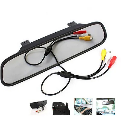 Auto 4.3  TFT Color Digital LCD Car Mirror Monitor Reverse Parking Rearview  • £20.40