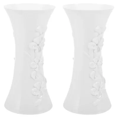  2pcs Vase Flower Vase Home Decor Modern Style Tall Vase Table Shelf Vase Decor • £8.99