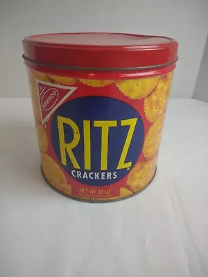 Vintage 13 Oz Nabisco Ritz Crackers Tin With Lid 1977 (a) • $2.99