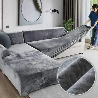 $44.21 • Buy  L Shaped Sofa Cover Living Room Elastic Furniture Couch Slipcover Sofa Cover 