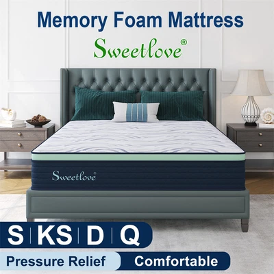 $249 • Buy Sweetlove Queen Double King Single Bed Mattress Cool Gel Memory Foam No Spring