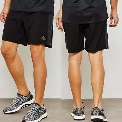 Adidas Shorts Mens Black Supernova Running Liner Lined Climalite DN2386 • $17.99